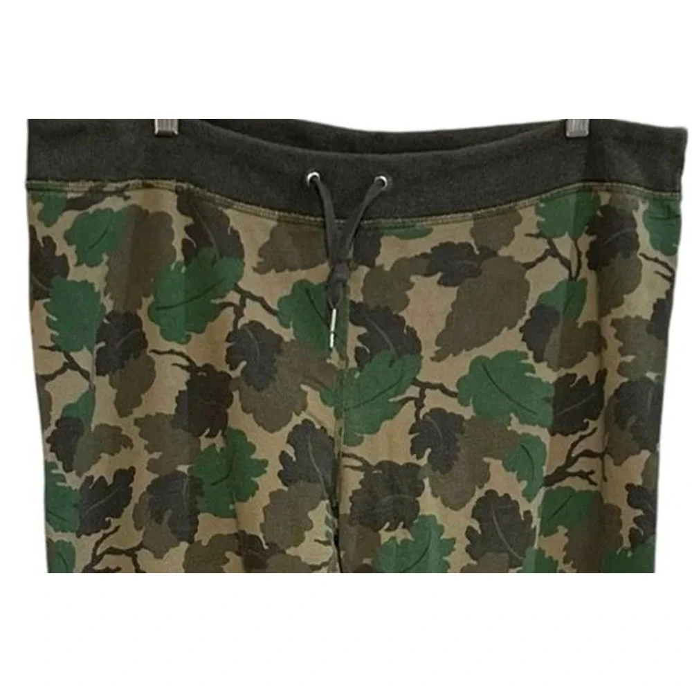 Y2K Lucky Brand Sweatpants Large Camo Leaf print Vtg 2000's Boho wide leg Nice - Picture 8 of 8